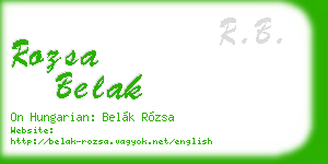 rozsa belak business card