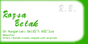 rozsa belak business card